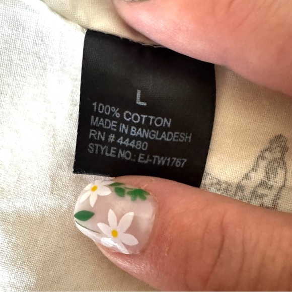 NWT JACKSON White And Black Cheetah Leopard Graphic Men's Poplin Button Up Sz L - Picture 10 of 15